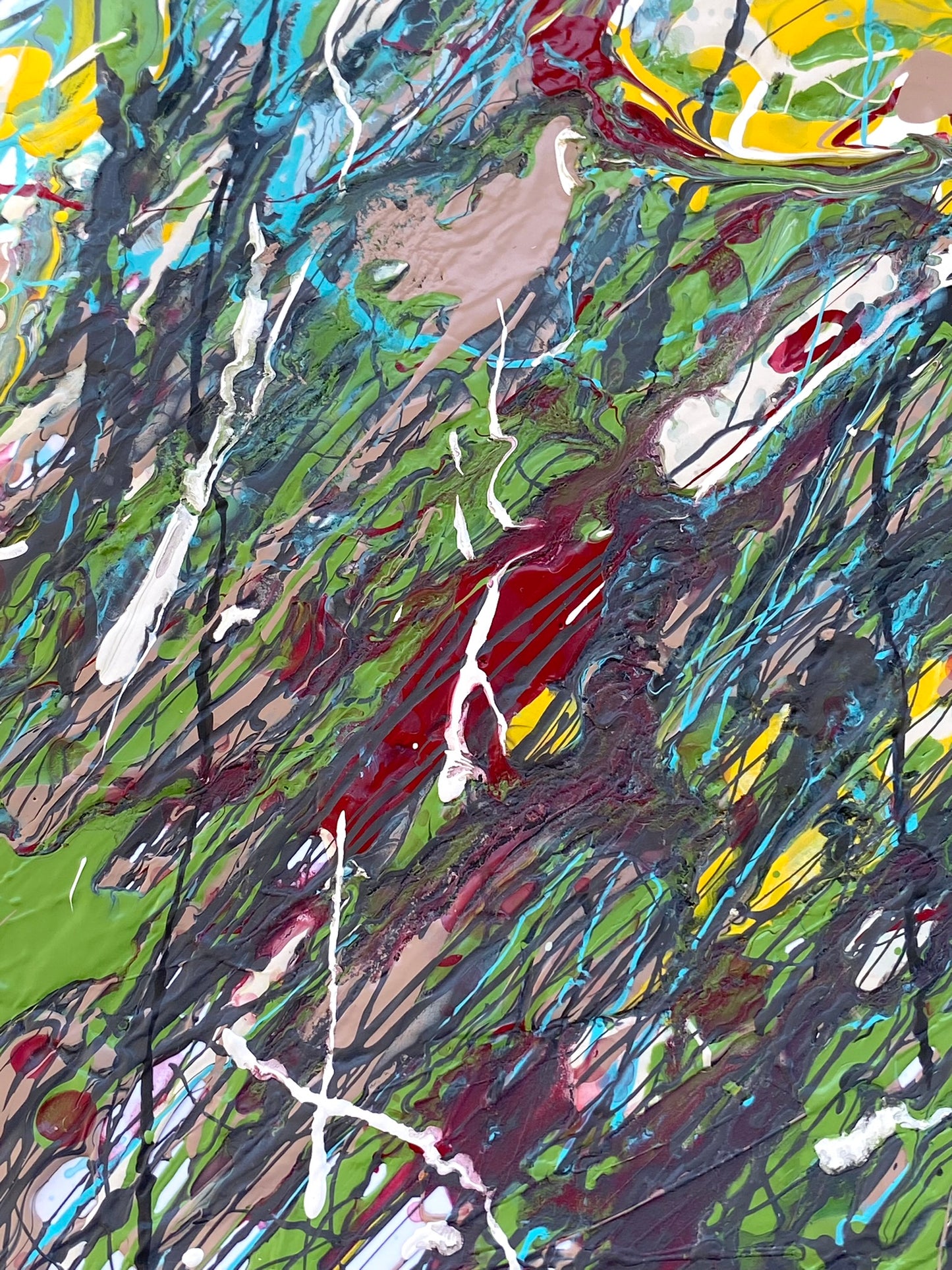 Yellow flowers resisting the wind