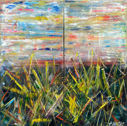 Grass on a Spilled Oil Field