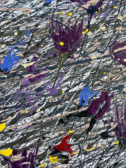 Dry Flowers on the Snow