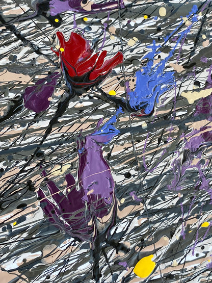 Dry Flowers on the Snow