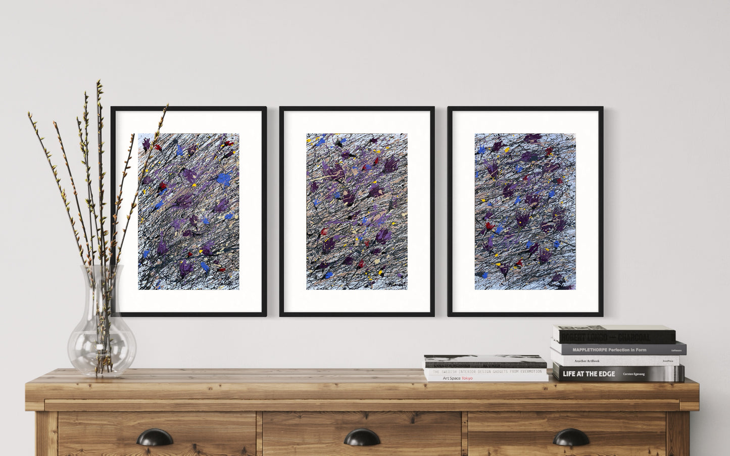 Dry Flowers on the Snow